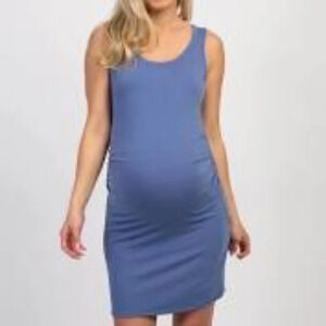 New PinkBlush Sleeveless Ruched Fitted Maternity
